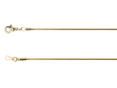 Schlangenketten 1,1 Mm, 40 Cm, Vergoldet* - Standard Bild - 2