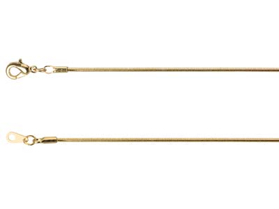 Schlangenkette 1,1 Mm, 45 Cm, Vergoldet* - Standard Bild - 2