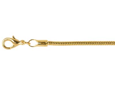 Goldbeschichtete Schlangenkette, 1,9mm, 45cm