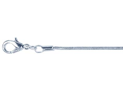 1,1 MM Schlangenkette, 40 Cm, Silber