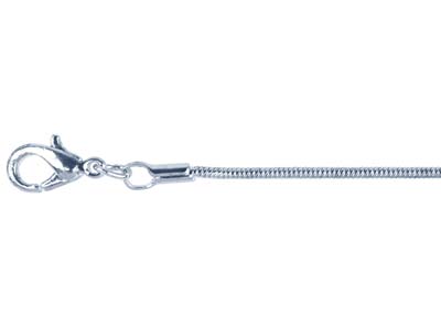 Schlangenkette 1,1 Mm, 45 Cm, Silber.