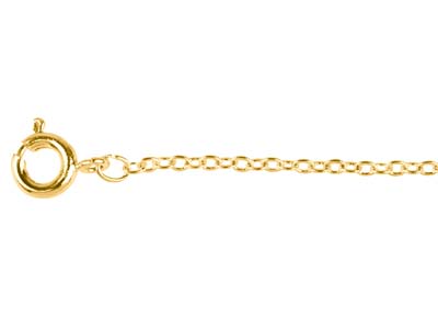 Goldfarbene Forat-gliederkette, 1,6 Mm, 40 Cm.