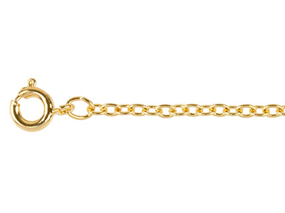 Ankerkette, 2,3 Mm, 45 Cm, Vergoldet.