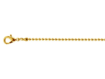 Goldbeschichtete Kugelkette, 1,5 mm, 45 cm - Standard Bild - 1