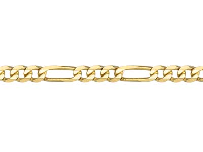 Kette Mit Alternierenden Maschen 1/3, 2 Mm, 45 Cm, Gelbgold 18k - Standard Bild - 3