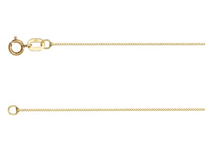 Kette Mit Diamantgeschnittene Gourmet-maschen 0,60 Mm, 40 Cm, Gelbgold18k - Standard Bild - 2