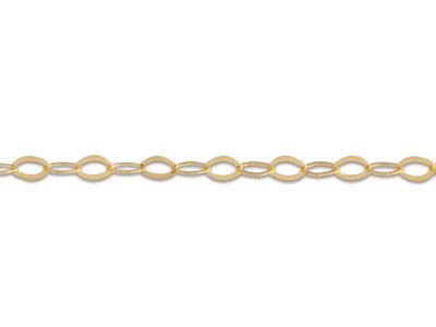 Forçat-kette Mit Klaren Spiegelmaschen 0,80 Mm, 40 Cm, Gelbgold 18k - Standard Bild - 3