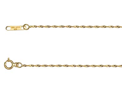 Kette Singapur 1,1 Mm, 42 Cm, Gelbgold 18k - Standard Bild - 2