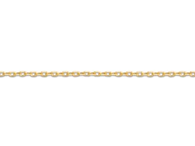 Kette Aus Forçat-maschen Mit Diamantbeschichtung 0,8 Mm, 45 Cm, Gelbgold 18k - Standard Bild - 3