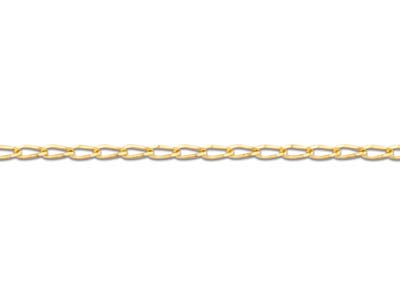 Gliederkette Mit Krokodilpferd 0,80 Mm, 45 Cm, Gelbgold 18k - Standard Bild - 3