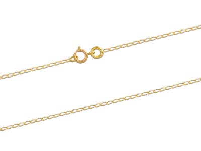 Gourmette Cheval Kettenglied Kette 1,05 Mm, 45 Cm, Gelbgold 18 K - Standard Bild - 2