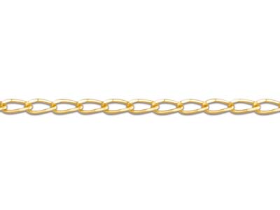 Gliederkette Mit Kropfband Pferd 1,05 Mm, 45 Cm, Gelbgold 18k - Standard Bild - 3