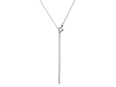 Halskette Mit Federmotiv, 40/45 Cm,silber 925 - Standard Bild - 4