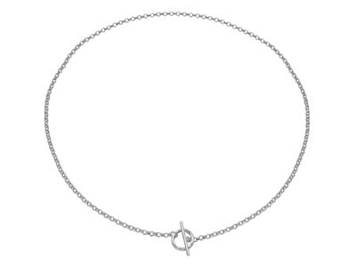 Forat-halskette Mit T-verschluss, 42 Cm, 925er Silber