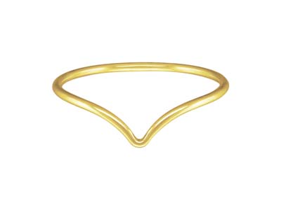 Ring Im Chevron-stil, Small, Goldfilled