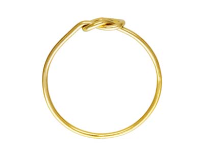 Ring Mit HerzfÖrmigem Liebesknotendesign, Large, Goldfilled - Standard Bild - 2