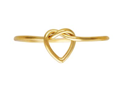 Knotenring In Herzform, Goldgefüllt, Gröe M
