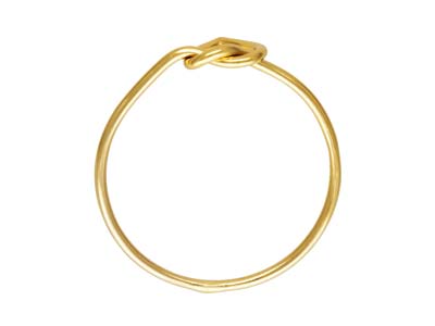 Knotenring In Herzform, Goldgefüllt, Größe M - Standard Bild - 2