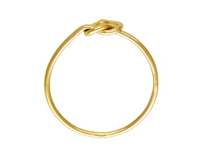 Ring Mit HerzfÖrmigem Liebesknotendesign, Small, Goldfilled - Standard Bild - 2