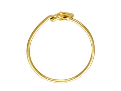 Knotenring In Herzform, Gold Filled, Größe S - Standard Bild - 2