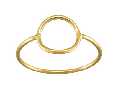 Ring Mit Kreismotiv, Goldfüllung, Gröe L