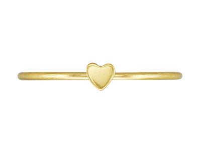 Stapelbarer Ring Mit Herzmotiv, Gold Filled, Gröe L