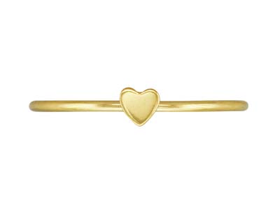Stapelbarer Ring Mit Herzmotiv, Gold-filled, Gröe M
