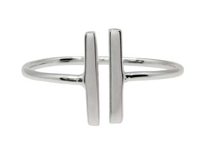 Verstellbarer Ring, Motiv Streifen,silber 925