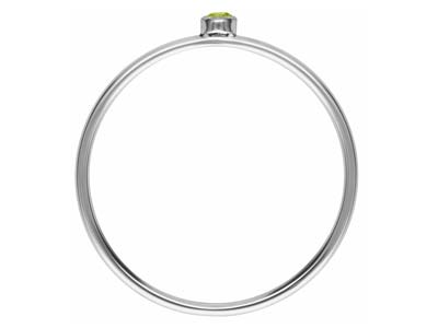 Geburtssteinring August, Peridot Zirkon 2 Mm, Silber 925, Finger 53/54 - Standard Bild - 3