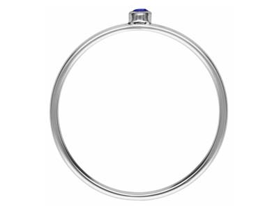 Geburtssteinring September, Saphir-zirkonia 2 Mm, Silber 925,finger 53/54 - Standard Bild - 3
