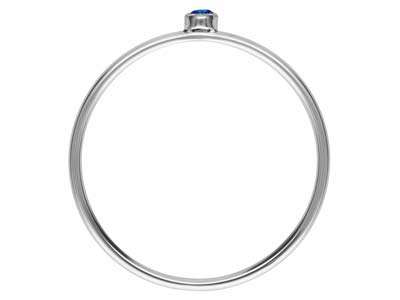 Ring Geburtsstein Dezember, Blauer Zirkonia 2 Mm, Silber 925, Ringgröße 53/54 - Standard Bild - 3