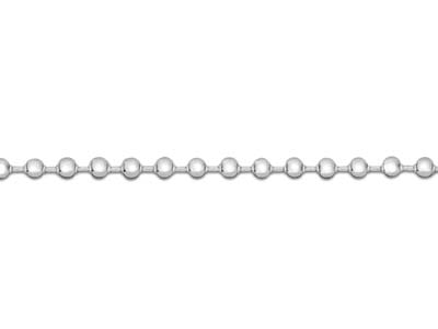 Kugelkette Aus Sterlingsilber, 1,2 mm, 45 cm, Ohne Punzierung - Standard Bild - 3