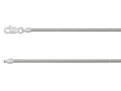 Schlangenkette Aus Sterlingsilber, 1,6 mm Breit Und 45 cm Lang, Ohne Punzierung - Standard Bild - 1