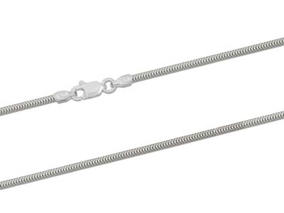 Schlangenkette Aus Sterlingsilber, 1,6 mm Breit Und 45 cm Lang, Ohne Punzierung - Standard Bild - 2