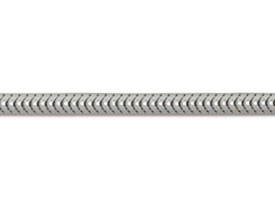 Schlangenkette Aus Sterlingsilber, 1,6 mm Breit Und 45 cm Lang, Ohne Punzierung - Standard Bild - 3