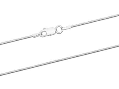 Schlangen-gliederkette Rund 1 Mm, 45 Cm, Silber 925 - Standard Bild - 2