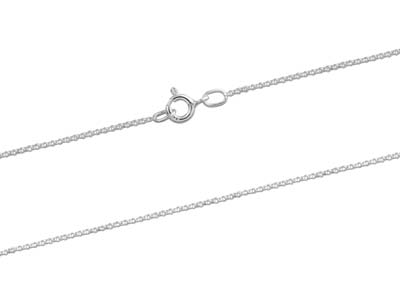 Gliederkette Aus Sterlingsilber, 1,0 mm Breit Und 40 cm Lang, Ohne Punzierung - Standard Bild - 2