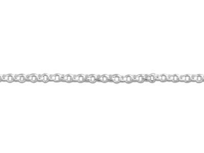 Gliederkette Aus Sterlingsilber, 1,0 mm Breit Und 40 cm Lang, Ohne Punzierung - Standard Bild - 3