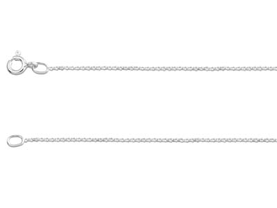 Gliederkette Aus Sterlingsilber, 1,0 mm Breit Und 66 cm Lang, Ohne Punzierung - Standard Bild - 1