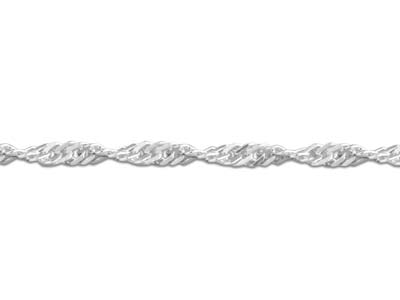 Gedrehte Panzerkette 1,5 Mm, 45 Cm,silber 925 - Standard Bild - 3