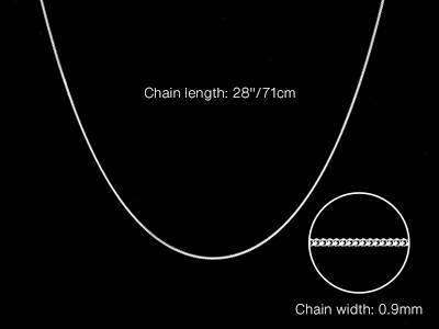 St Sil 0.9mm D/c Curb Chain 28