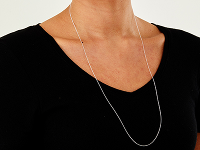 Gourmetkette Mit Diamantschliff 0,9mm, 71 Cm, Silber 925 - Standard Bild - 4