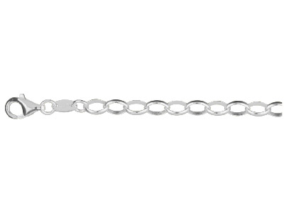 Ovales Jaseron-mesh-armband 5,10mm,19 Cm, 925er Silber