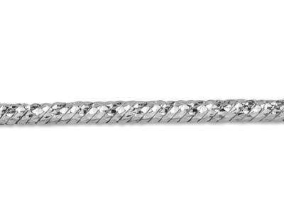 Diamantschliff Schlangengeflecht Modeschmuck 1,8 Mm, 40 Cm, Silber 925 Punzierung - Standard Bild - 3