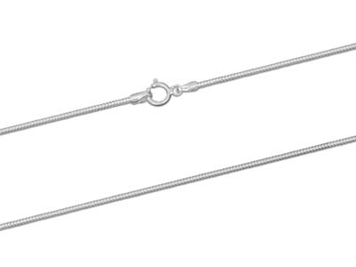 Runde Schlangenkette, Diamantgeschnitten, 1,2 Mm, 71 Cm, Silber 925 - Standard Bild - 2