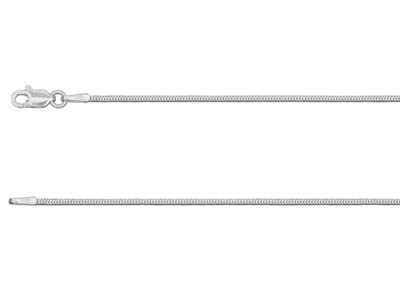 Schlangenkette Aus Sterlingsilber, Kantig, Diamantschliff, 1,2 mm, 45 cm - Standard Bild - 1