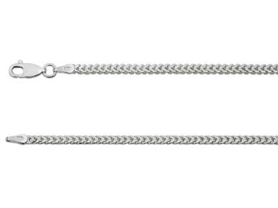 Franco-kette Aus Sterlingsilber, 2,43 mm, 40 cm, Mit Echtheitsstempel - Standard Bild - 1