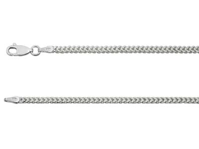 Franco-kette Aus Sterlingsilber, 2,43mm, 45cm, Mit Echtheitsstempel