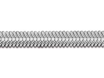 Flache Schlangenkette 4,2 X 1,8 Mm,40 Cm, 925 Silber - Standard Bild - 3