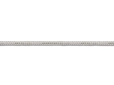 Kette Mit Feinem Schlangengeflecht 0,9 Mm, 50 Cm, 925er Silber - Standard Bild - 3